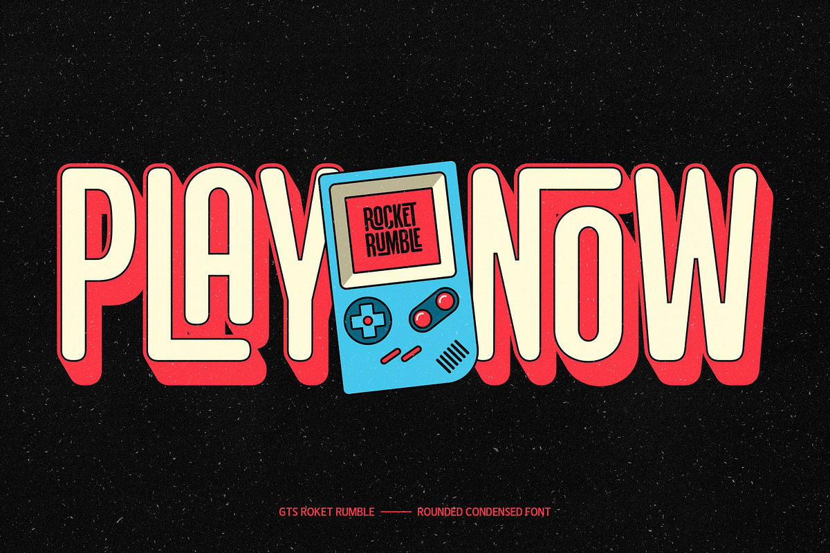 GTS Rocket Rumble | Retro Condensed, a Sans Serif Font by Graptail (Photo 23 of 23)