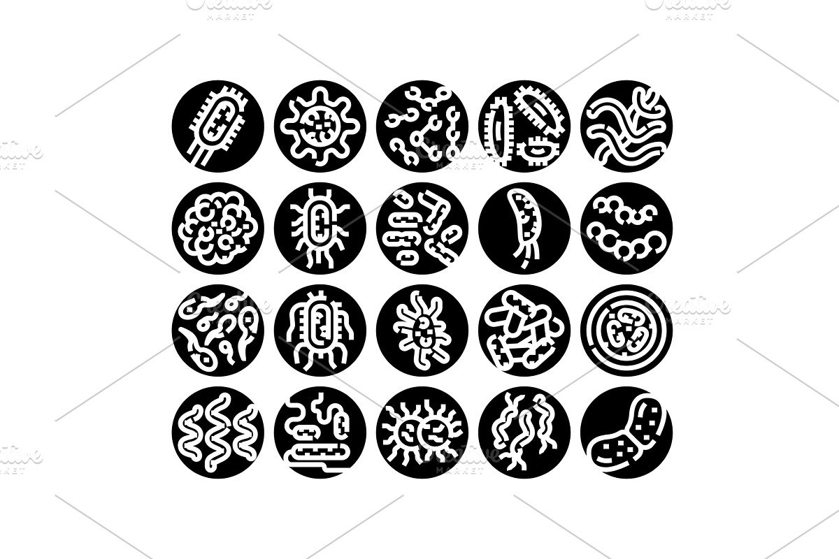 Microorganisms and bacteria types, an Illustration by pikepicture