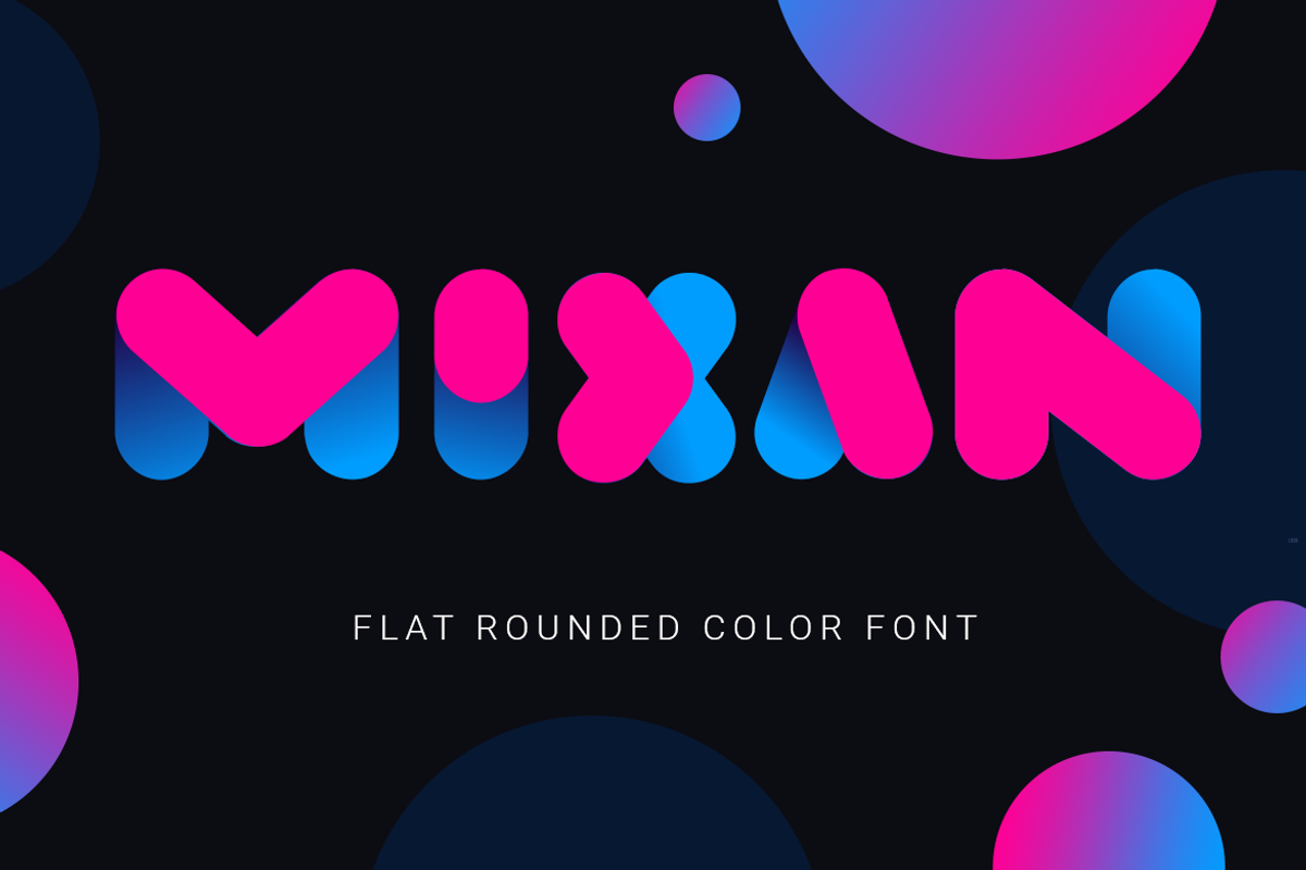 Mixan| bold color font, a Sans Serif Font by wowomnom (Photo 1 of 4)