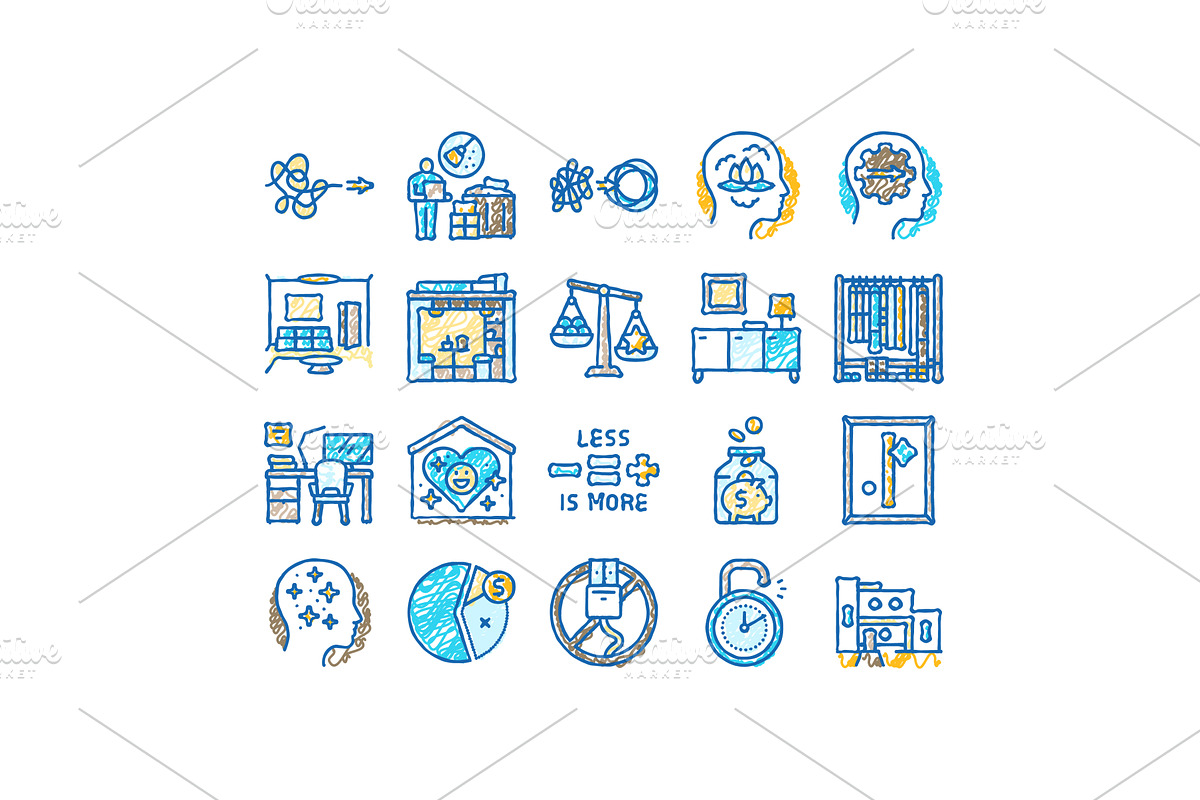 minimalist mind man person icons, an Object Illustration by pikepicture