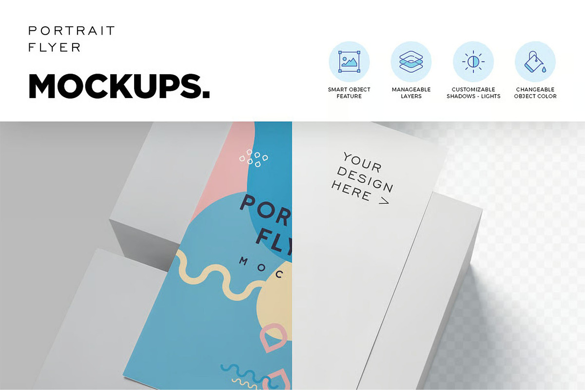 US Half Letter Size Flyer Mockups, an Advertising Mockup by megostudi0 (Photo 5 of 6)