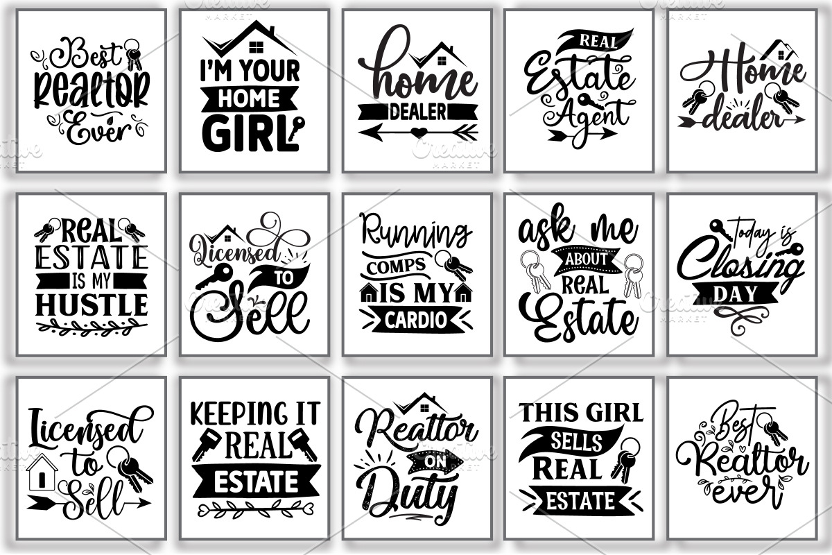 Real Estate SVG Bundle, Realtor Svg