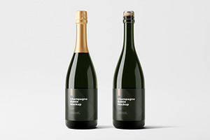 Champagne Bottle Mockup, a Product Mockup by zpackcreative