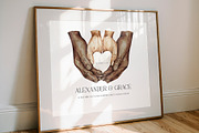 Holding Hands Heart Lovers Couple, a Person Illustration by EkaterinaViArt (Thumbnail 2 of 5)