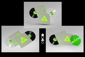 Floating Vinyl Mockup Bundle