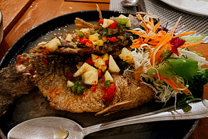 Fried fish with chili sauce, a Food & Drink Photo by AMMi