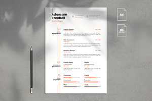 Minimalist Resume Template Vol. 9
