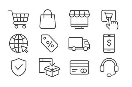 Online shopping vector illustration, a Technology Illustration by ZinetroN