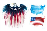 USA Independence day watercolor set, a Decorative Illustration by AlexGreenArt (Thumbnail 3 of 4)