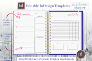 Academic Planner | InDesign Template, a Stationery Template by Planner Templates (Thumbnail 9 of 11)