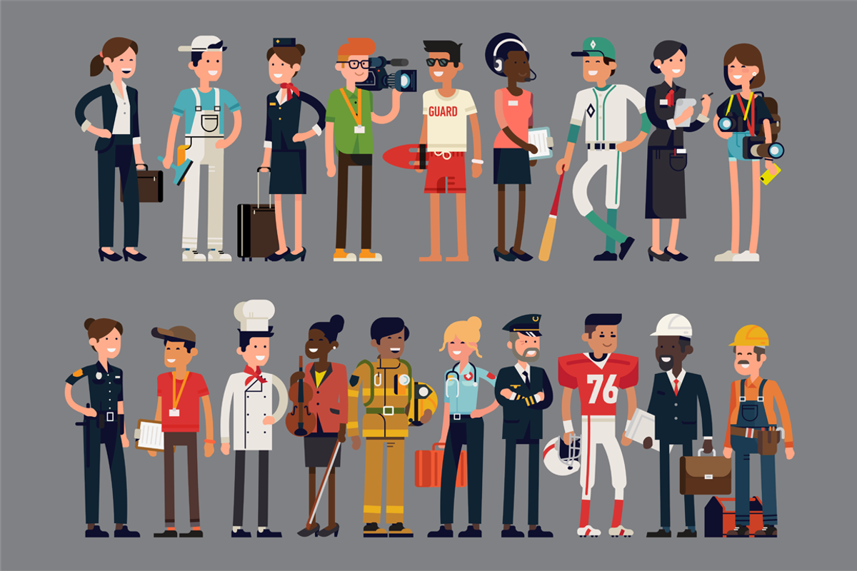 Flat Characters: Professions Bundle, a Person Illustration by Masha Tace (Photo 1 of 2)