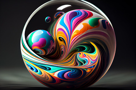 Colorful marbe paint twist and waves abstract backgound, an Abstract Photo by New York Art Store