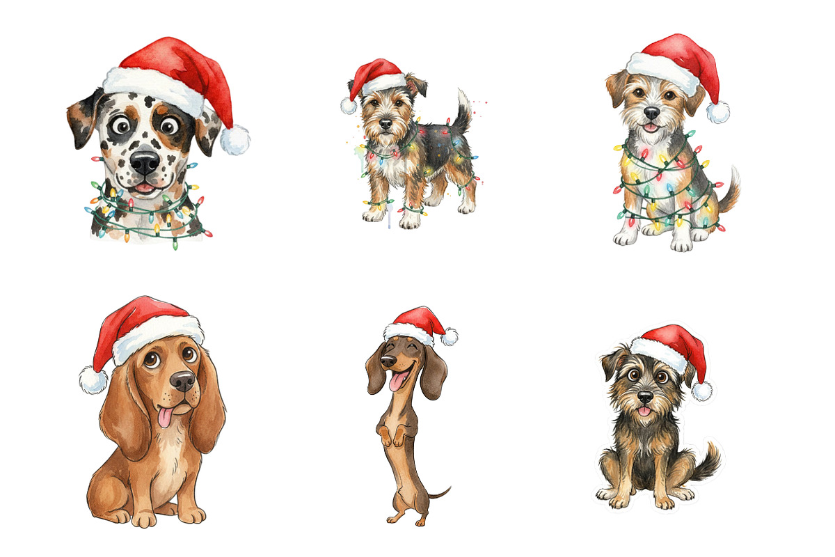 Quirky Christmas Dog Sublimation PNG, an Illustration by SinaCreation (Photo 3 of 7)