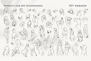 Women's Line Art Illustrations, a Person Illustration by La Petite Line Art (Thumbnail 2 of 17)