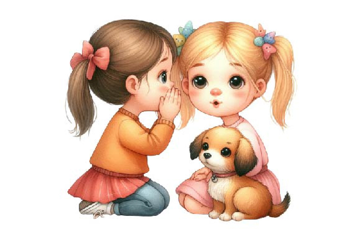Little Girl and Dog Clipart, an Illustration by Designking (Photo 4 of 4)