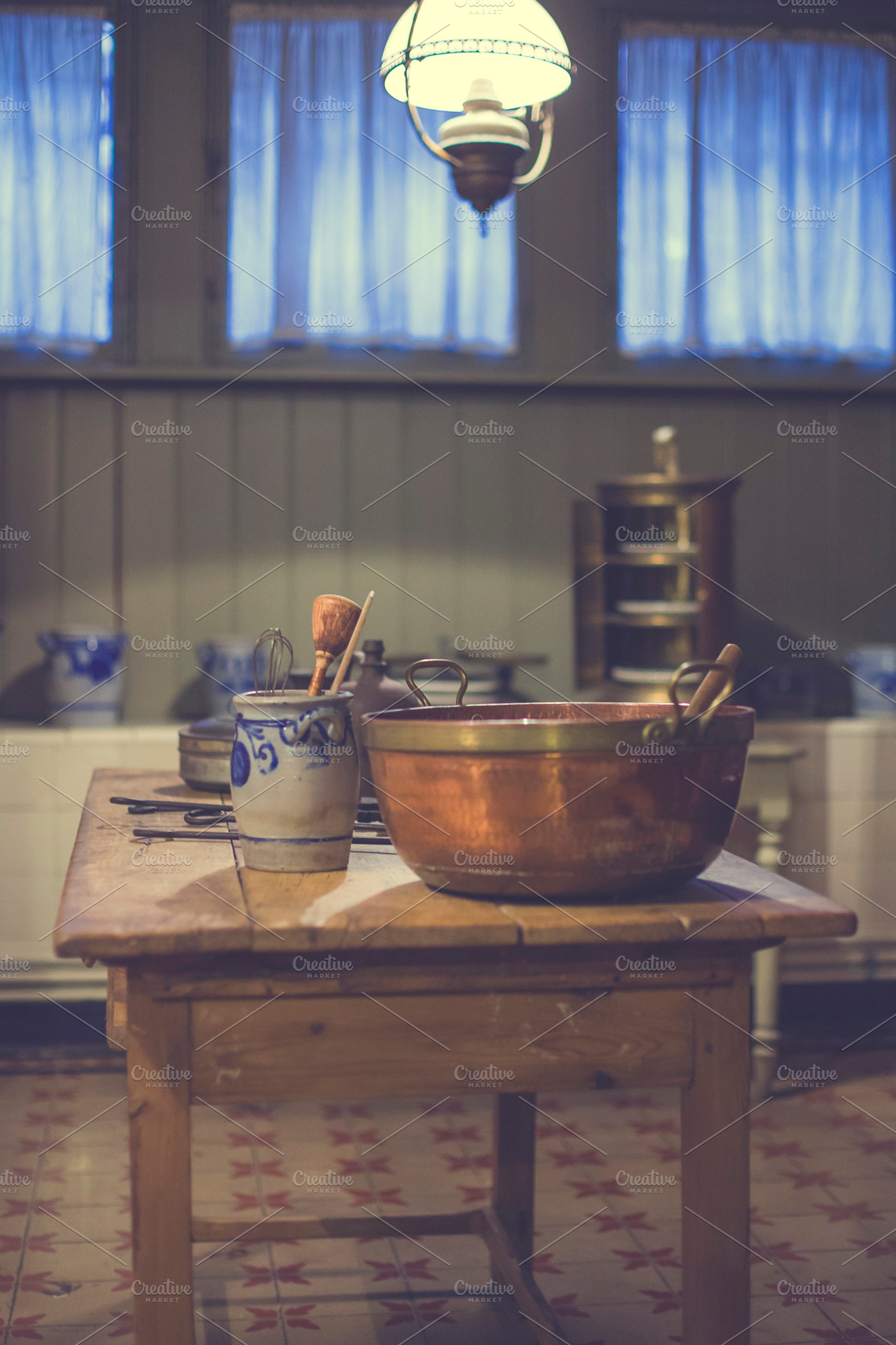 Vintage kitchen featuring kitchen, interior, and rustic, a Food & Drink Photo by Patricia Hofmeester