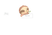 SLOTH clipart. Watercolor baby sloth, an Animal Illustration by OlliArtDesign (Thumbnail 5 of 5)