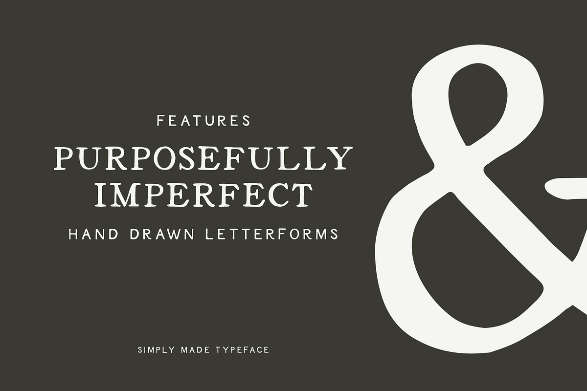 Simply Made Hand Drawn Typeface, a Slab Serif Font by Rachel Kick (Photo 3 of 10)