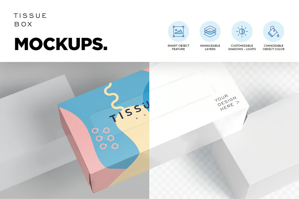 Tissue Box Mockup, a Product Mockup by megostudi0 (Photo 5 of 7)