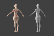 Stylized Female 01 A-Pose Base Mesh, a Characters & Person 3D Model by VK Studio (Thumbnail 7 of 27)
