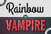 5 Vampire Editable Text Effects, a Layer Style Add-On by rwgusev (Thumbnail 2 of 7)