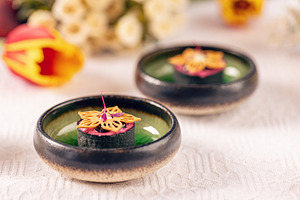 Small, gourmet appetizers, a Photo by Grafvision photography