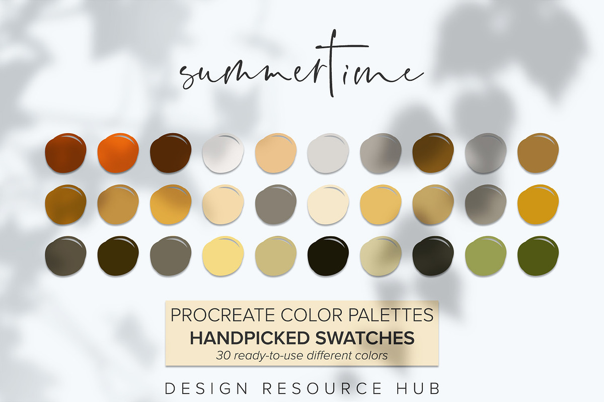 Summertime Procreate Palette, a Palette Add-On by Design Resource Hub (Photo 1 of 3)