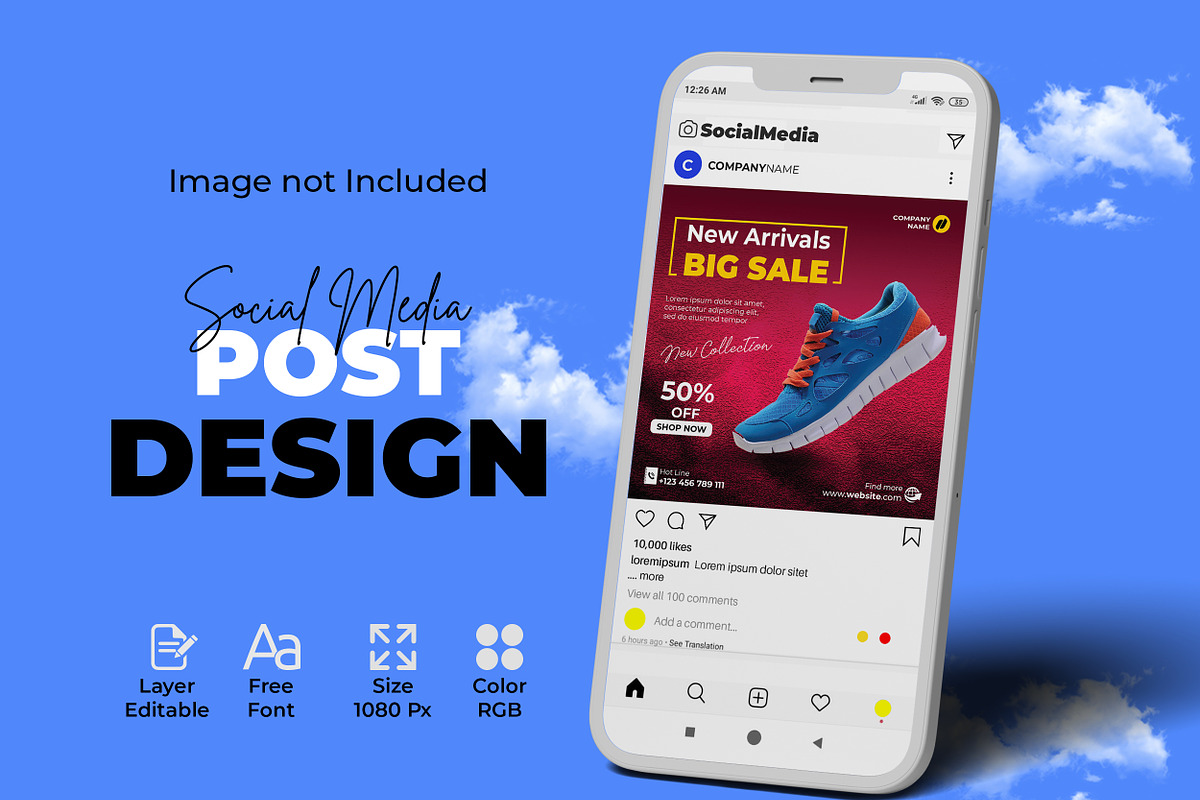 Product sale Social Media Post, a Social Media Template by designSultan (Photo 4 of 4)