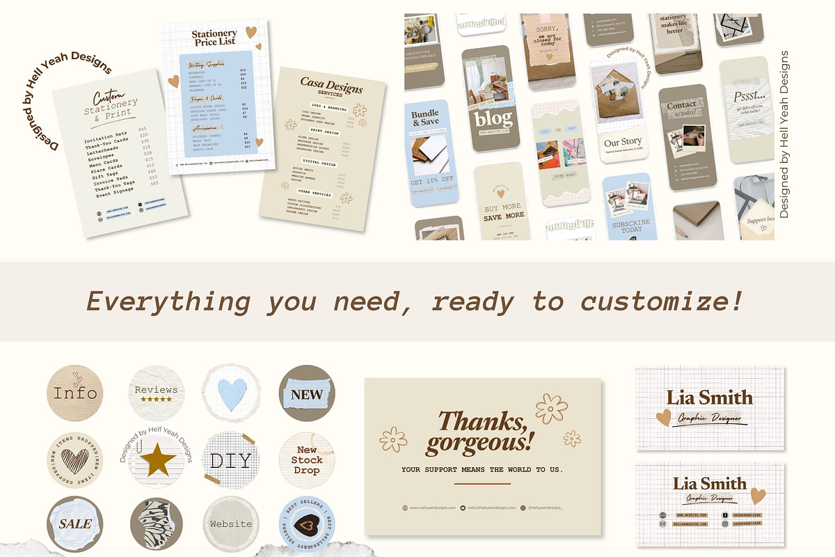 Nostalgic Branding Kit Canva, a Branding & Logo Template by Hell Yeah Designs (Photo 11 of 19)