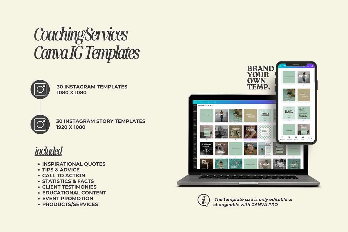 Coaching Canva Templates, a Social Media Template by BYOTstudios (Photo 3 of 8)