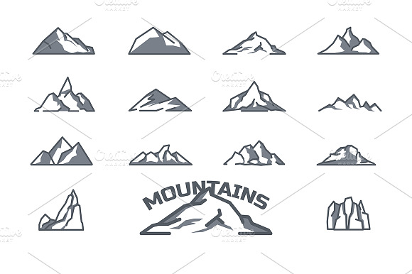 Mountain Icons Set
