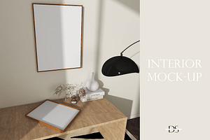 Mockup psd for wall poster, a Print Template by DSTUDIO888
