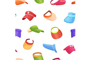Visor caps seamless pattern. Sport, an Object Illustration by LadadikArt