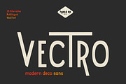 Vectro  |  Modern Deco Sans Font, a Sans Serif Font by Typed Up Studio (Thumbnail 1 of 11)