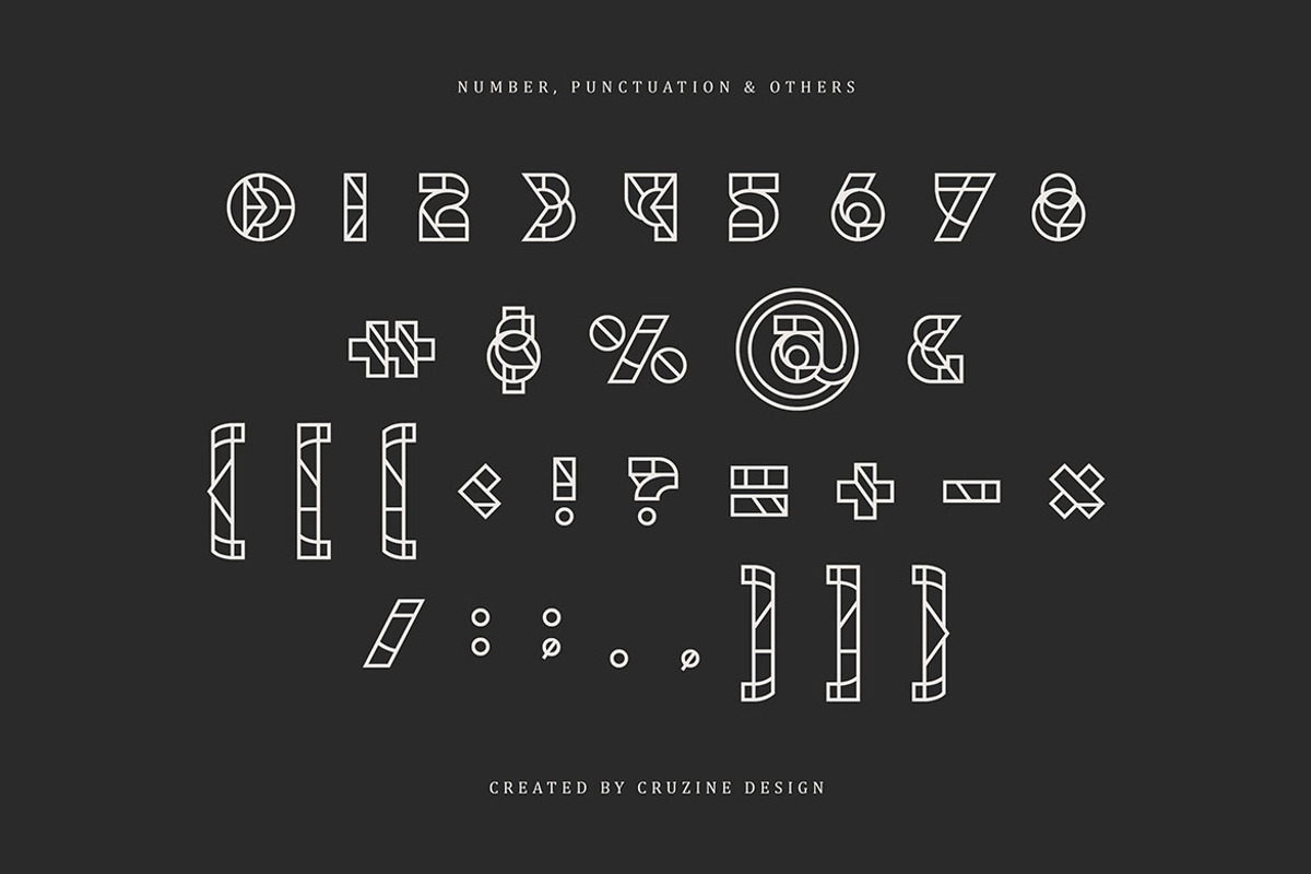 Fox Geometric Font, a Font by MIIM (Photo 4 of 6)