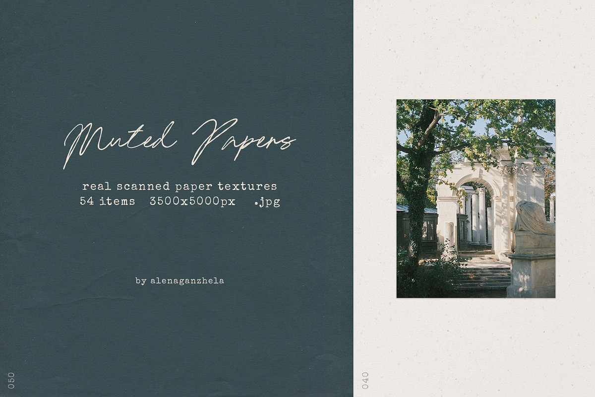 Muted Papers - real scanned textures, a Texture Graphic by alenaganzhela (Photo 8 of 10)