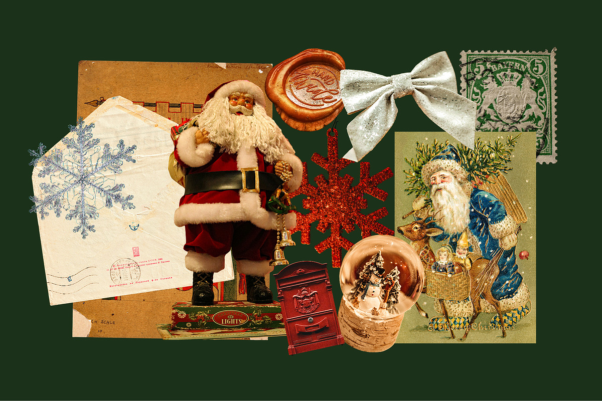 Merry Vintage Christmas Set, an Object Graphic by Anzhelika (Photo 8 of 9)