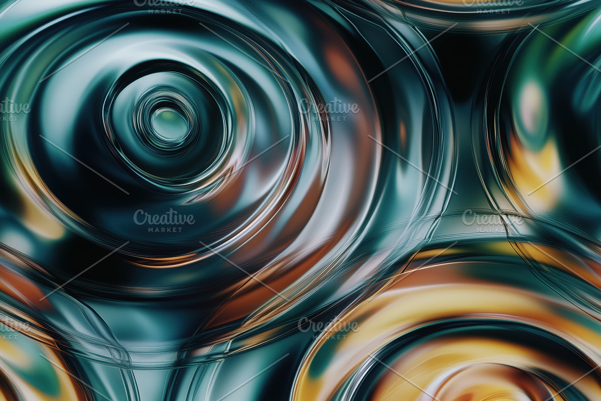 Seamless abstract close-up of swirling, colorful circular patterns resembling r, a Pattern Graphic by Textures & Backgrounds