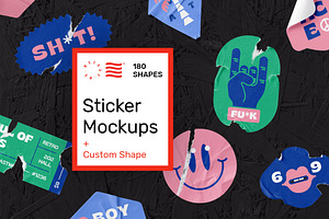 Sticker Mockups - Shape Generator, an Advertising Mockup by Mr.Mockup™