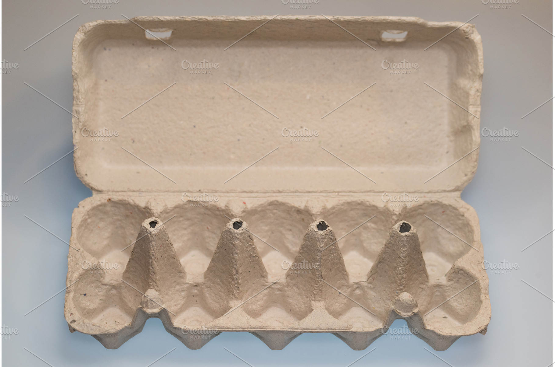 Empty paper carton box for eggs on, a Food & Drink Photo by COLORFUL