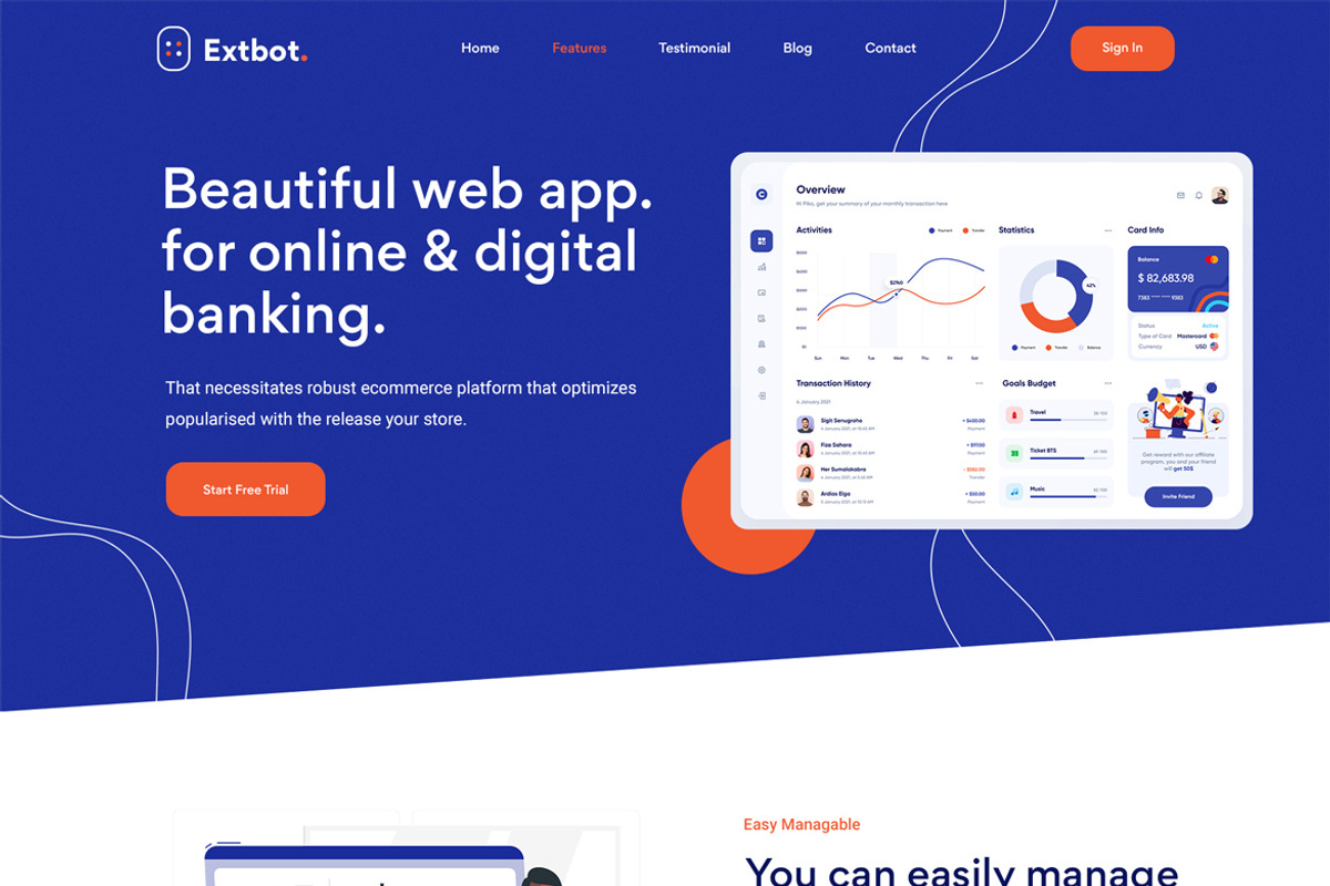 Vue JS App Landing Page Template, a Landing Page Template by HasThemes (Photo 6 of 6)