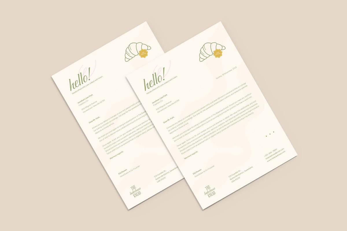 The Bakehaus Bread Shop - Letterhead, a Stationery Template by VUNIRA (Photo 3 of 3)