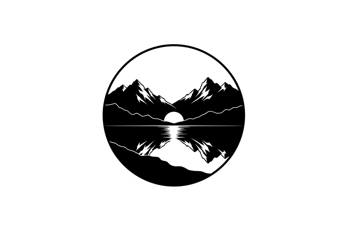 Circular Nature Landscape Silhouette, an Illustration by yasushie (Photo 50 of 51)