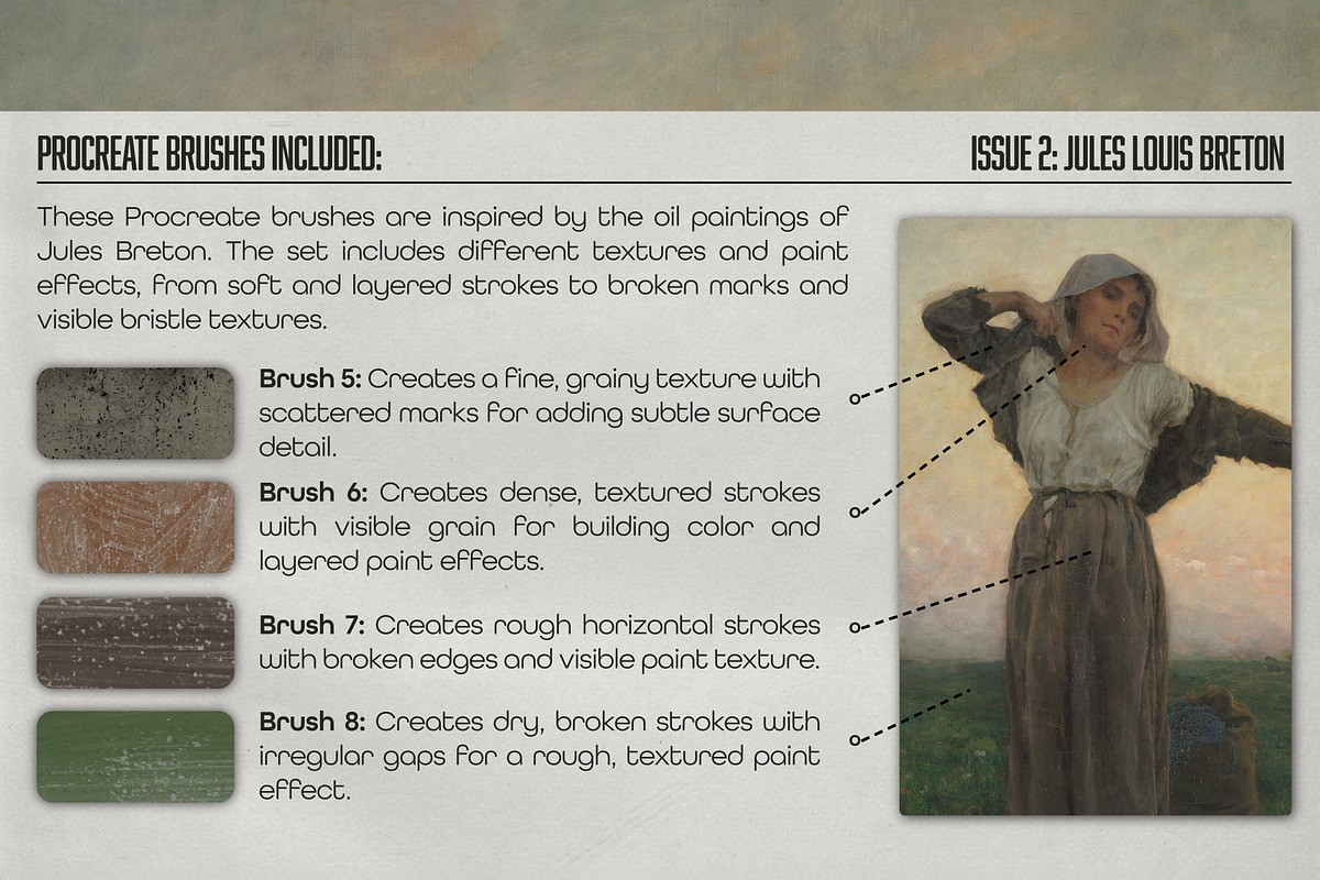 Jules Breton Procreate Kit, a Brush Add-On by Digi Life (Photo 4 of 8)