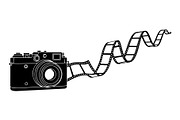 Vintage Camera Film Silhouette, an Object Illustration by yasushie (Thumbnail 8 of 31)