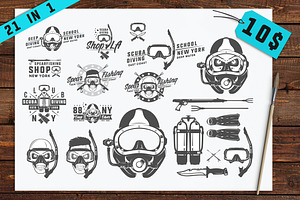21 in 1 Set of Scuba Diving