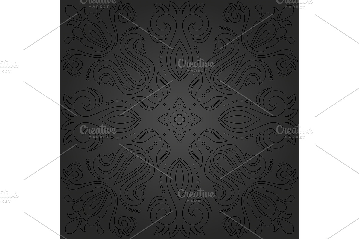 Oriental Abstract Vector Pattern, a Decorative Illustration by FineArtStudio (Photo 1 of 3)