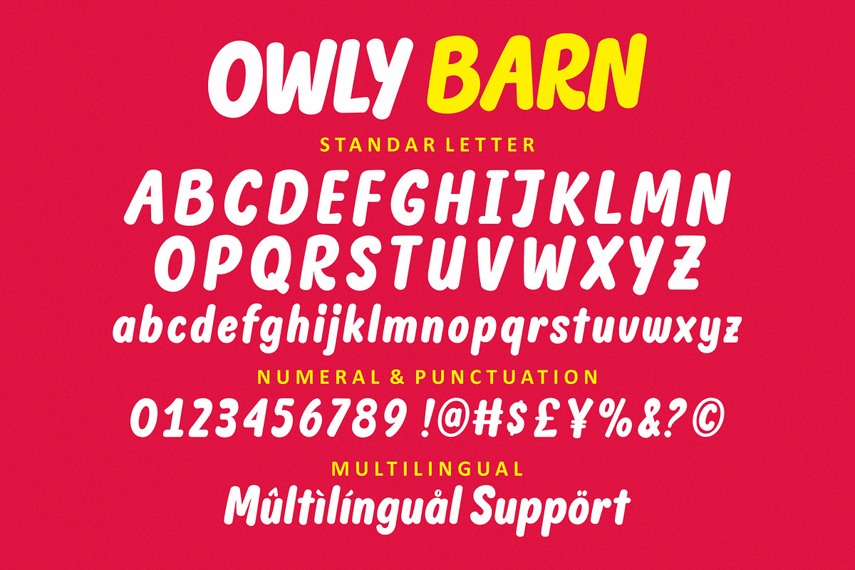 OWLY BARN - Friendly and Playful, a Sans Serif Font by Four Lines Std. (Photo 9 of 10)