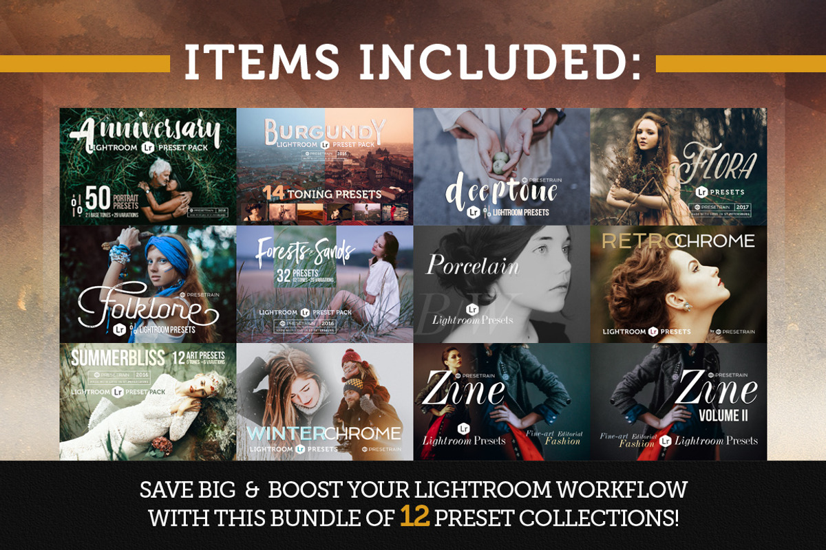 256 New Lightroom Preset Bundle, an Action Add-On by Presetrain Co. (Photo 2 of 51)