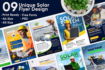 09 Solar Panel Flyer Template